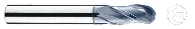NUOVA(ヌオーヴァ)-３枚刃超硬ボールエンドミル