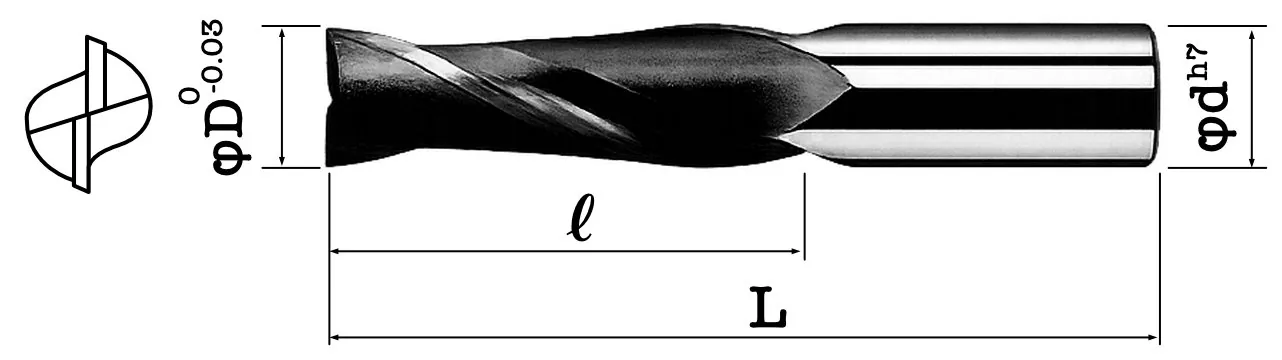岡崎精工 MED2L MED2LC MCOスクエアエンドミル ロングタイプ 2枚刃 深溝・長リーチ加工用
