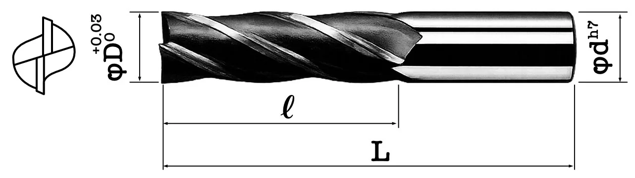 岡崎精工 MED4L MED4LC MCOスクエアエンドミル ロング（2/4枚刃）