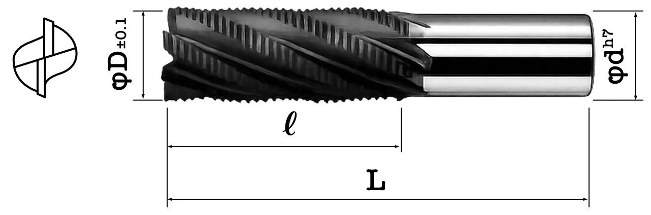 岡崎精工 MRD4LC/MRD6LC MCOラフィングエンドミル ロング（4/6枚刃） OK-Cコート