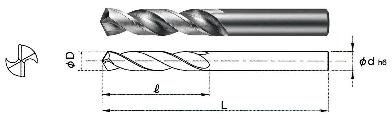 WIDIN SSD ソリッドスパイラルドリル（超硬ソリッドドリル） 2枚刃 3×D 118°先端角
