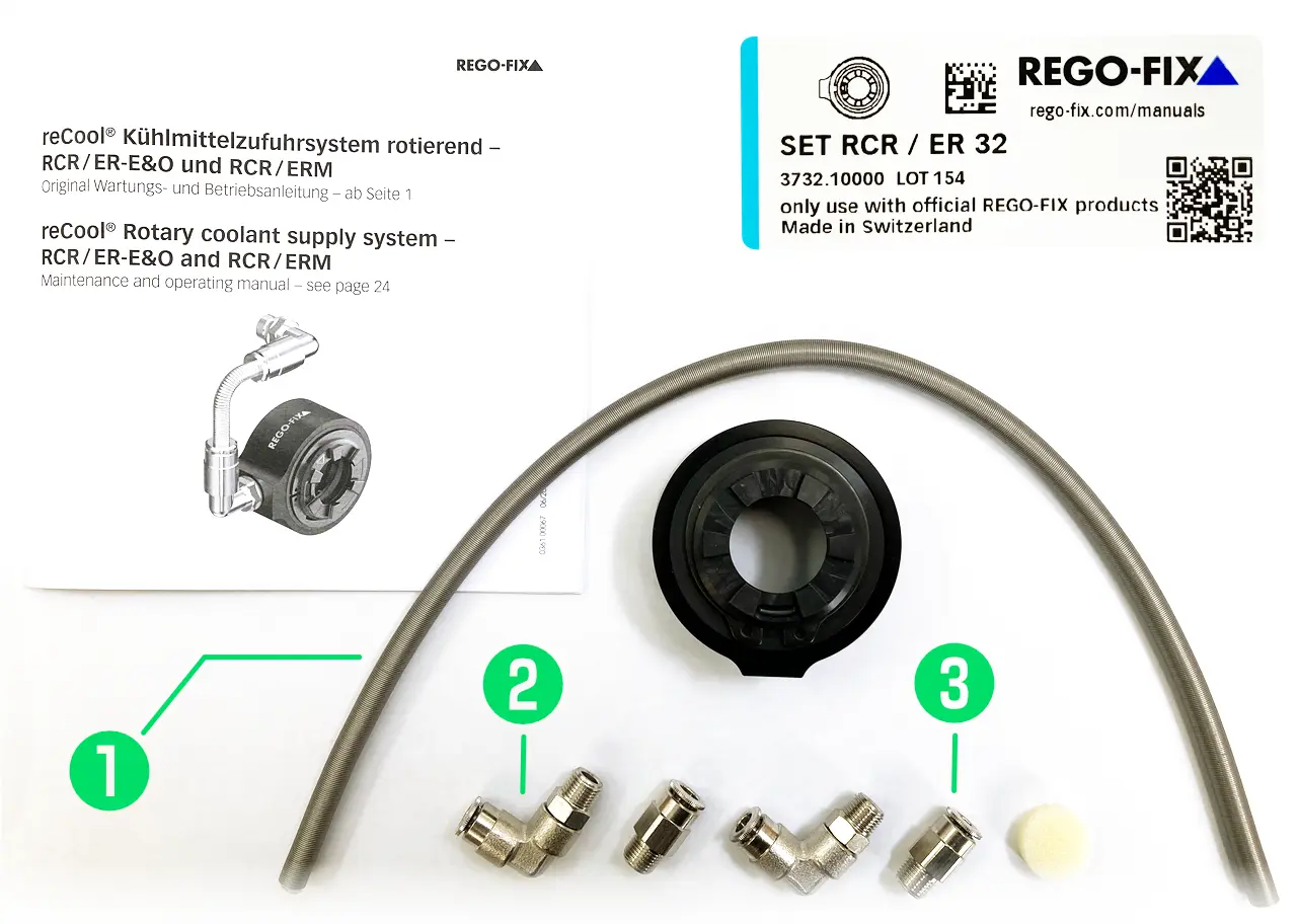 SET RCR / ER 32 REGO-FIX rego-fix.com/manuals only use with official REGO-FIX products Made in Switzerland