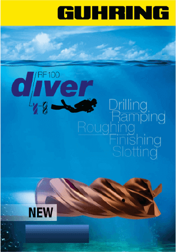 GUHRING RF100 diver Drilling Ramping Roughing Finishing Slotting NEW