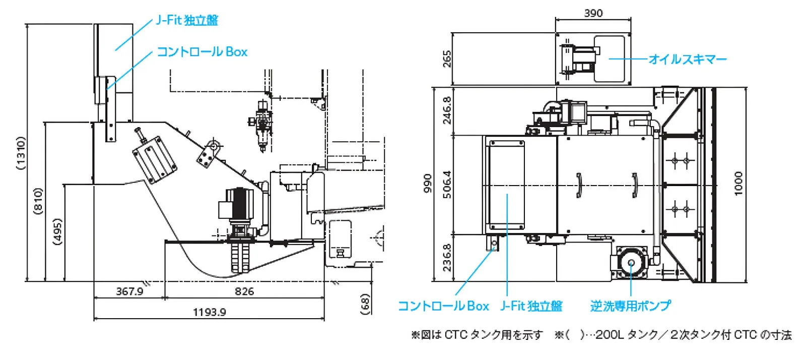 J-FIT for FANUC 寸法図（参考）